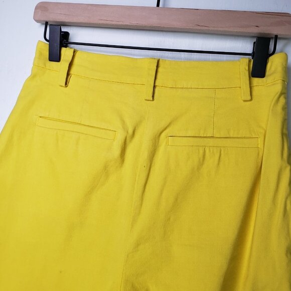 by‎ Anthropologie Pleated Tapered Trousers 2 Yellow Pants - Picture 7 of 11